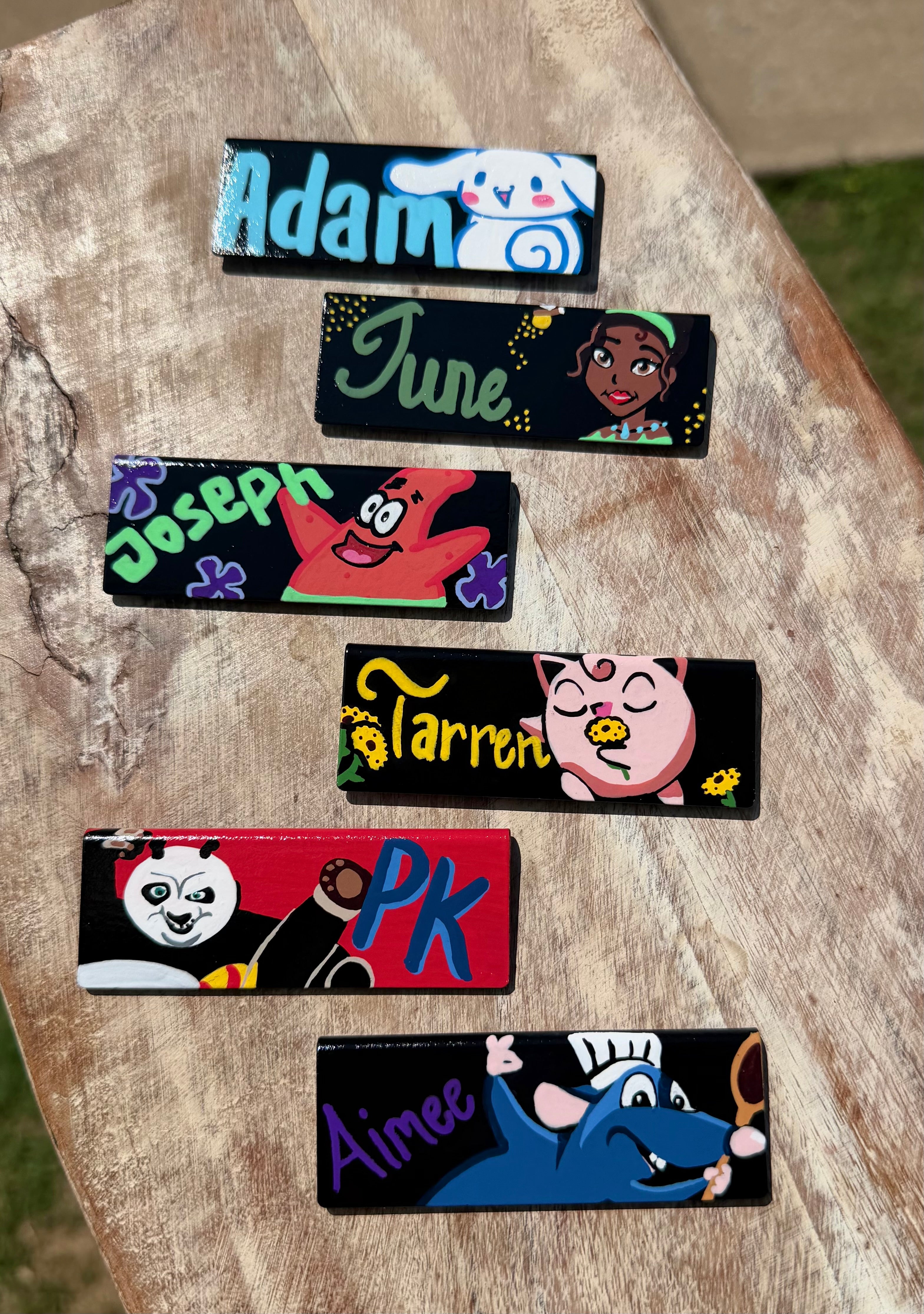 Custom Painted Starbucks Name Tag