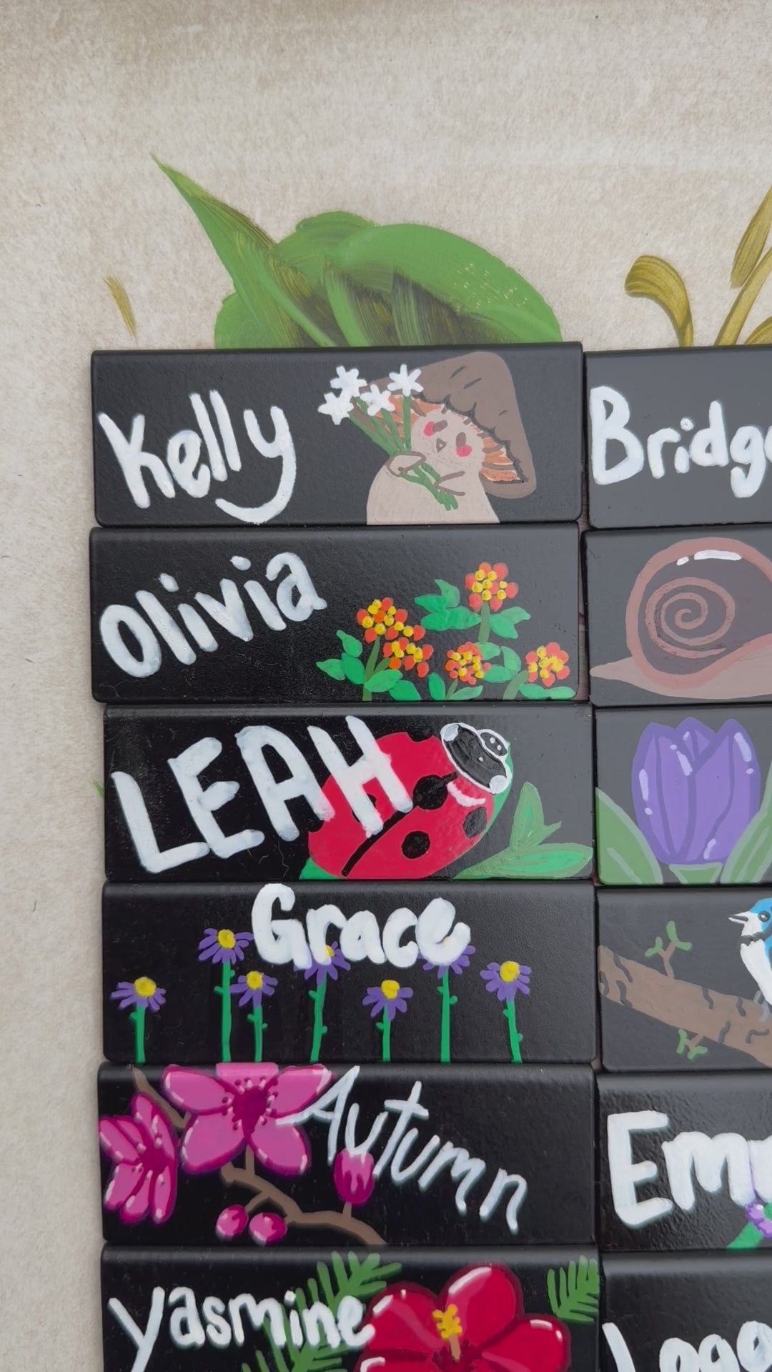 Custom Painted Starbucks Name Tag
